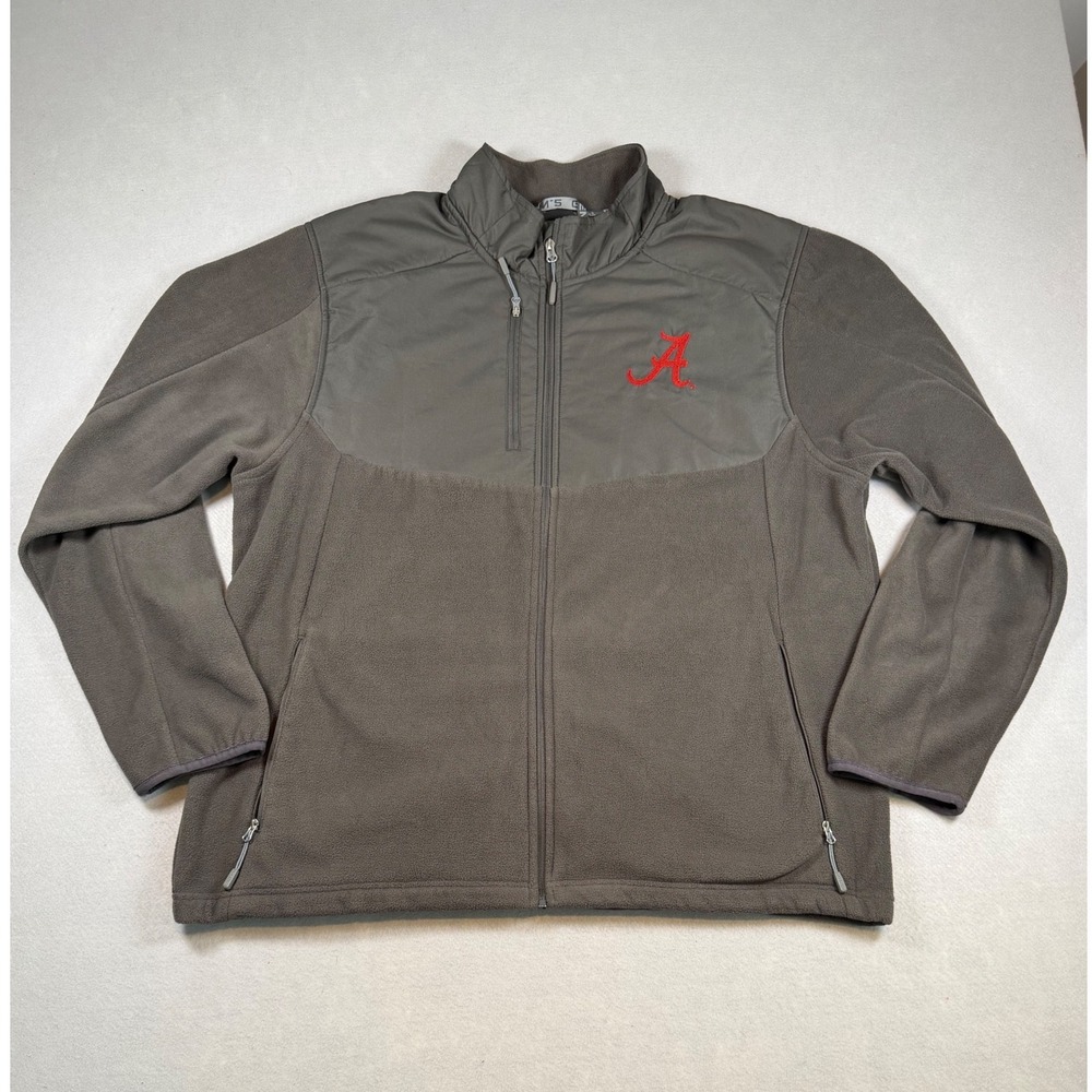 Alabama Crimson Tide Gen2 Fleece Jacket Mens XXL Gray Full Zip Embroidered Logo